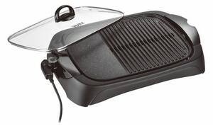 Електрическа скара с капак Oliver Voltz OV51015B, 2000W, Оребрена и гладка, Незалепващо покритие, Черен - Image 3