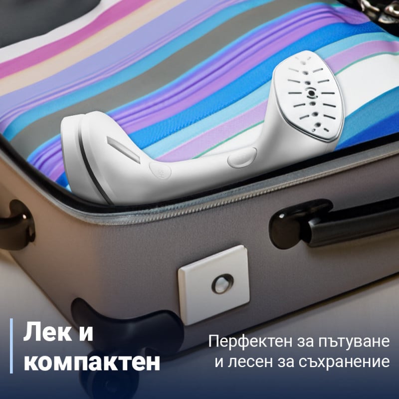 Уред за гладене с пара Rosberg R51051B 1000W, 200мл, 10-15г/мин, Бял - Image 5