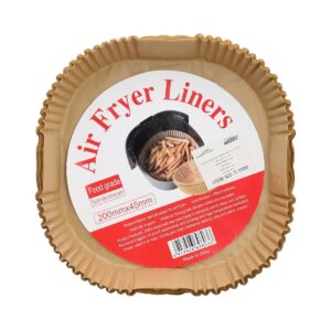 Еър фрайър квадратна хартия за печене – натурална, 20 см x 4,5 см, 100 броя