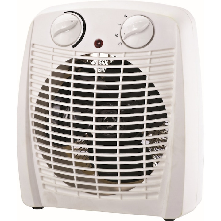 Вентилаторна печка Oliver Voltz OV51970C, 2000W, 3 степени, Охлаждане, Бял