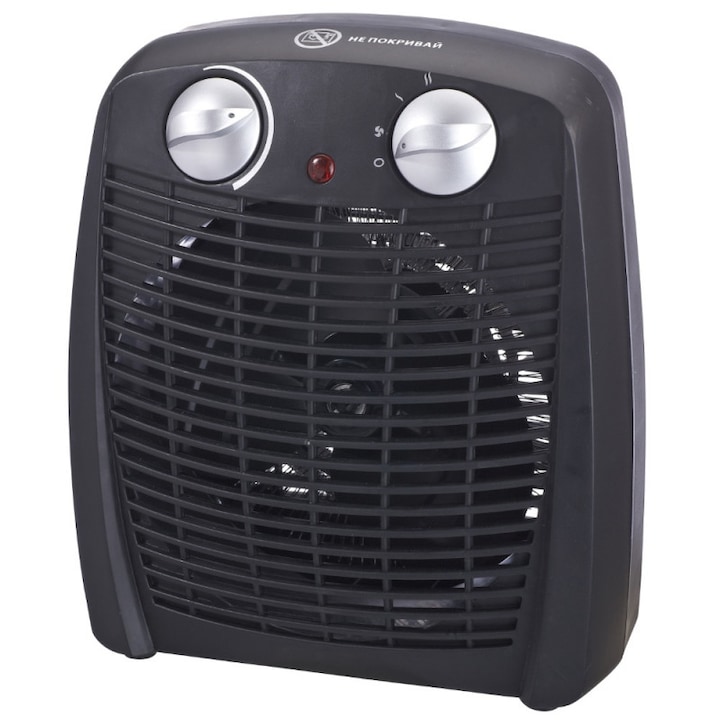 Вентилаторна печка Oliver Voltz OV51970C, 2000W, 3 степени, Охлаждане, Черен